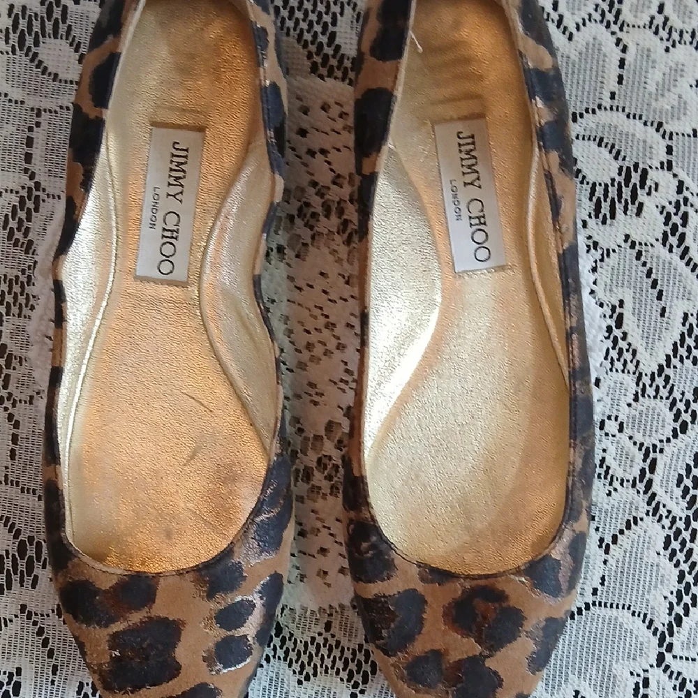 Jimmy Choo Brown and Black Flats - Picture 1 of 5